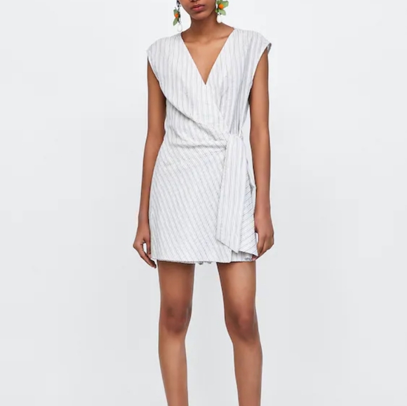 zara striped jumpsuit